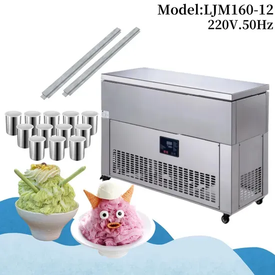 12 Bucket Icicle Machine, High-Performance Shaved Ice Machine 1600W Ljm160-12
