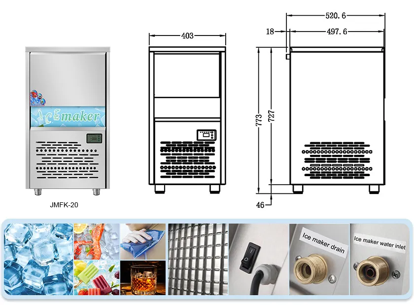 Ice maker structural diagram
